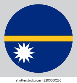 flat circle shaped Illustration of Nauru flag