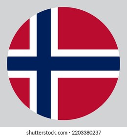 círculo plano en forma de ilustración Indicador de Noruega