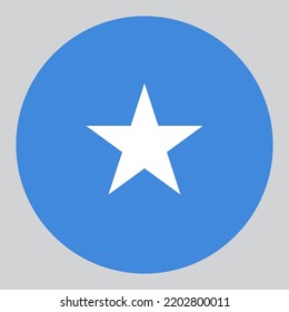 flat circle shaped Illustration of Somalia flag
