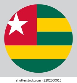 círculo plano en forma de ilusión Bandera de Togo