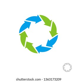 Flat Circular Arrow. recycle Logo Iocn