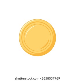 Elemento de Diseño gráfico plano, circular y dorado con anillos concéntricos.