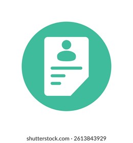 Flat circular resume icons for profile interface
