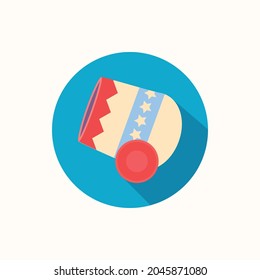 Flat Circus Confetti Canon Icon Illustration