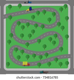 Flat city elements for game Vector illustration