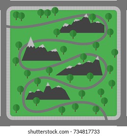 Flat city elements for game Vector illustration