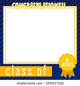 Flat class of 2021 frame template