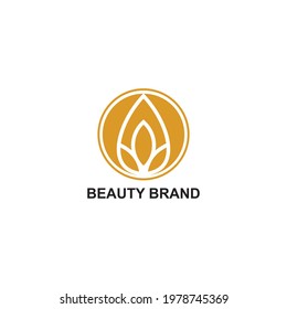 flat and clean logo design for beauty brand identity