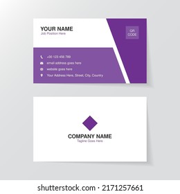 Flat, Clean and Simple Business Card Template Design