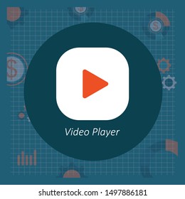 Flat clean video player for web and mobile apps
