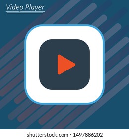 Flat clean video player for web and mobile apps