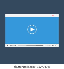 Flat Clean Video Player For Web And Mobile Apps