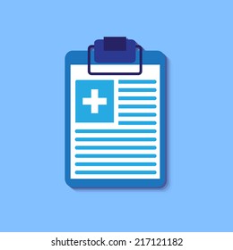 flat clinical record background. vector illustration concept