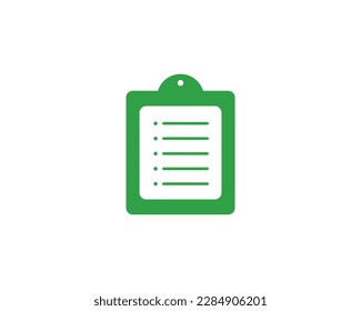 Flat clipboard icon isolated on background. Vector illustration.