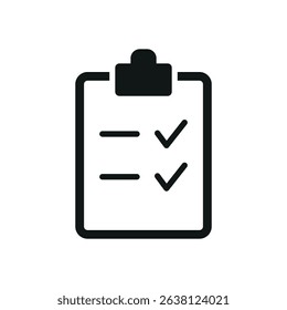 Flat clipboard icon, perfect for notes, tasks, office tools, to-do lists, school, and productivity visuals.
