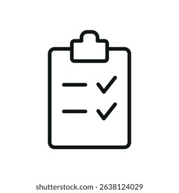 Flat clipboard icon, perfect for notes, tasks, office tools, to-do lists, school, and productivity visuals.