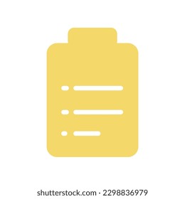 Flat Clipboard Icon Symbol Vector Illustration