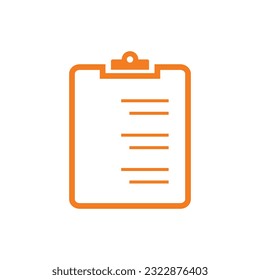 Flat clipboard icon symbol vector Illustration.