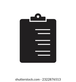 Flat clipboard icon symbol vector Illustration.