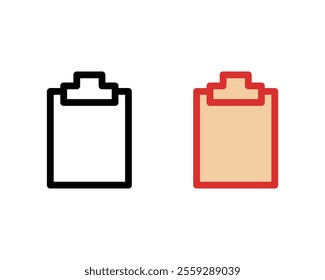 flat clipboard icon vector illustration