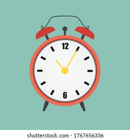 Flat Clock Alarm Watch Vector Illustration EPS10