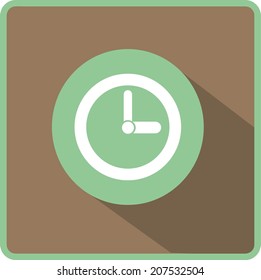 flat clock icon