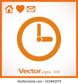 icono de reloj plano