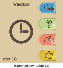 flat clock icon