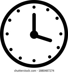 flat clock icon design set