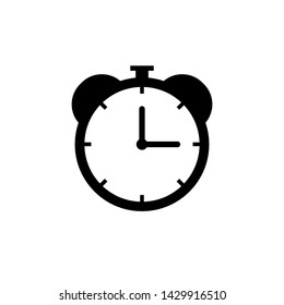 Flat clock Icon on background. Time symbol. Stopwatch Timer Icon. Watch symbol vector illustration.