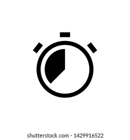 Flat clock Icon on background. Time symbol. Stopwatch Timer Icon. Watch symbol vector illustration.