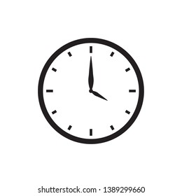 flat clock icon sign symbol, vector, eps 10