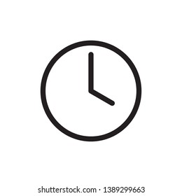 flat clock icon sign symbol, vector, eps 10