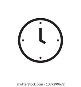 flat clock icon sign symbol, vector, eps 10