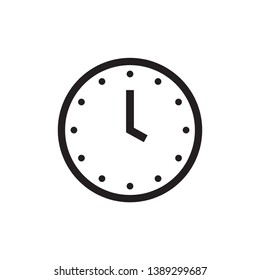flat clock icon sign symbol, vector, eps 10