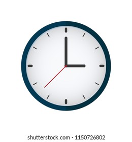 Flat Clock icon. Vector Illustration