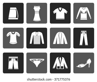 Flat Clothing Icons - Vector Icon Set