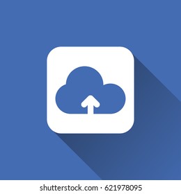 flat Cloud computing icon