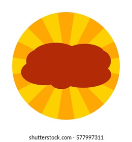 Flat cloud element in modern style for web design or mobile app.Vector color illustration for printing . Cloud flat icon. Original logo on white background.