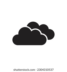 Flat cloud icon symbol vector Illustration