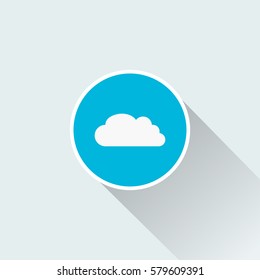 flat cloud sign icon