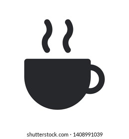 flat coffee cup icon symbol sign logo template, vector, eps 10