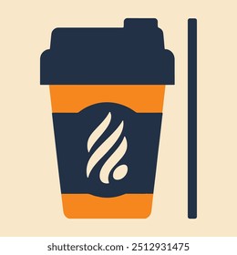 Flat Coffee Cup Icons Collection