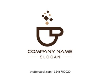 flat coffee cup logo