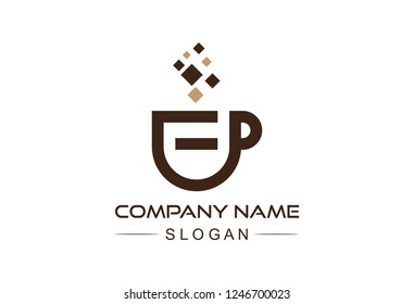flat coffee cup logo