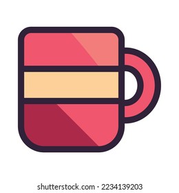 flat coffee cup over white