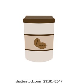 ilustración vectorial de taza de café plana