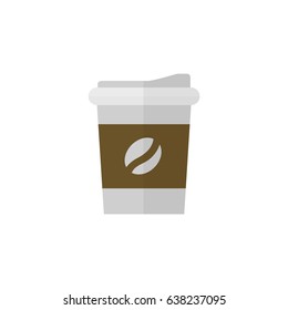 Flat Coffee Element. Vector Illustration Of Flat Break  Isolated On Clean Background. Can Be Used As Coffee, Break And Drink Symbols.