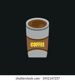 Flat coffee icon. Hot drink symbol. Breakfast sign. Logo design element