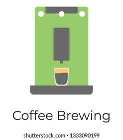 Flat coffee machine icon vector 